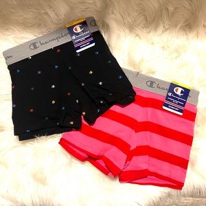 💥 SALE Bundle of 2- NWT Champion Boy Short in Black Print &Pink Stripe